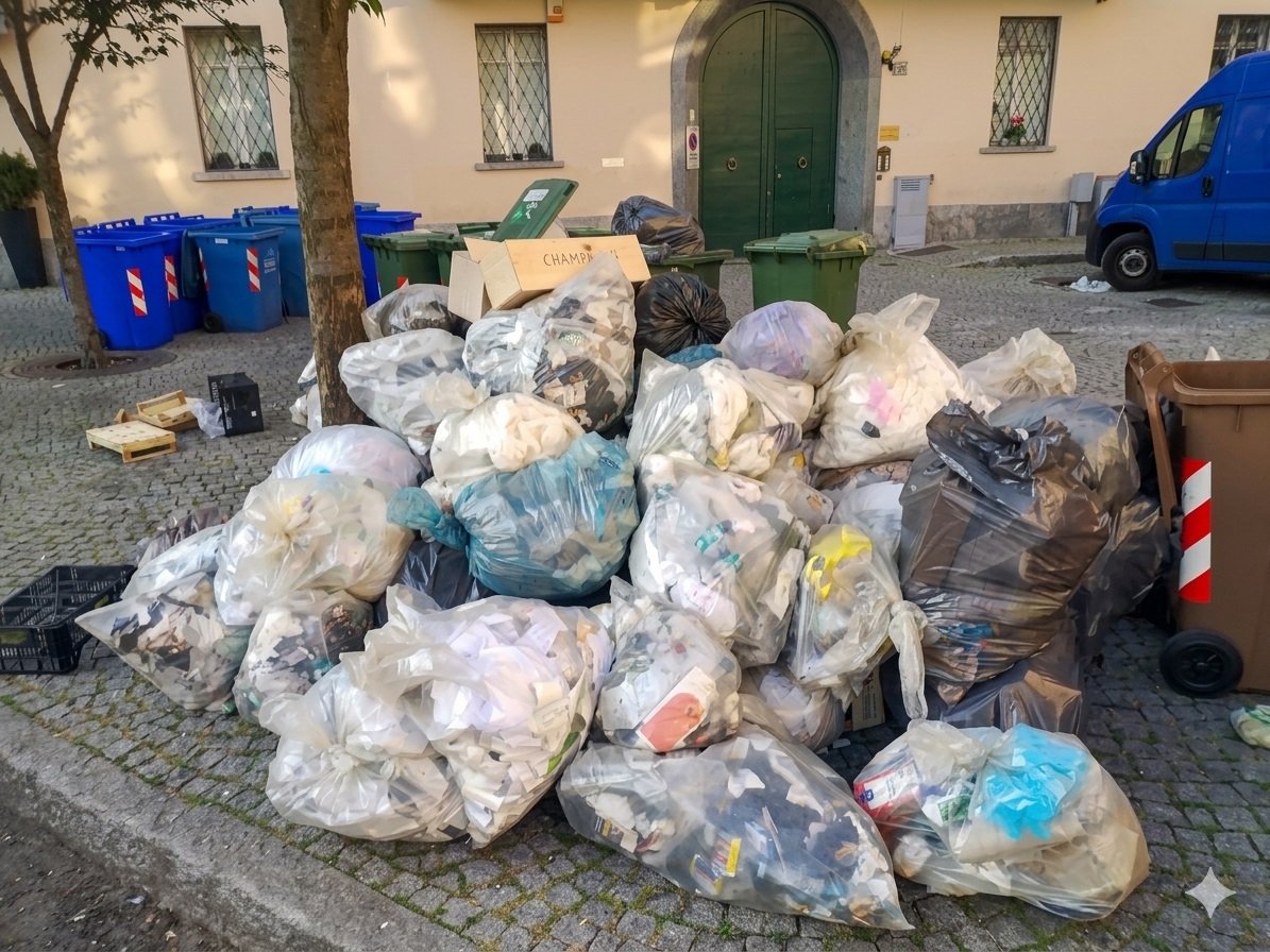 Rifiuti a Como, multe fino a 300 euro per abbandoni e errori nella raccolta