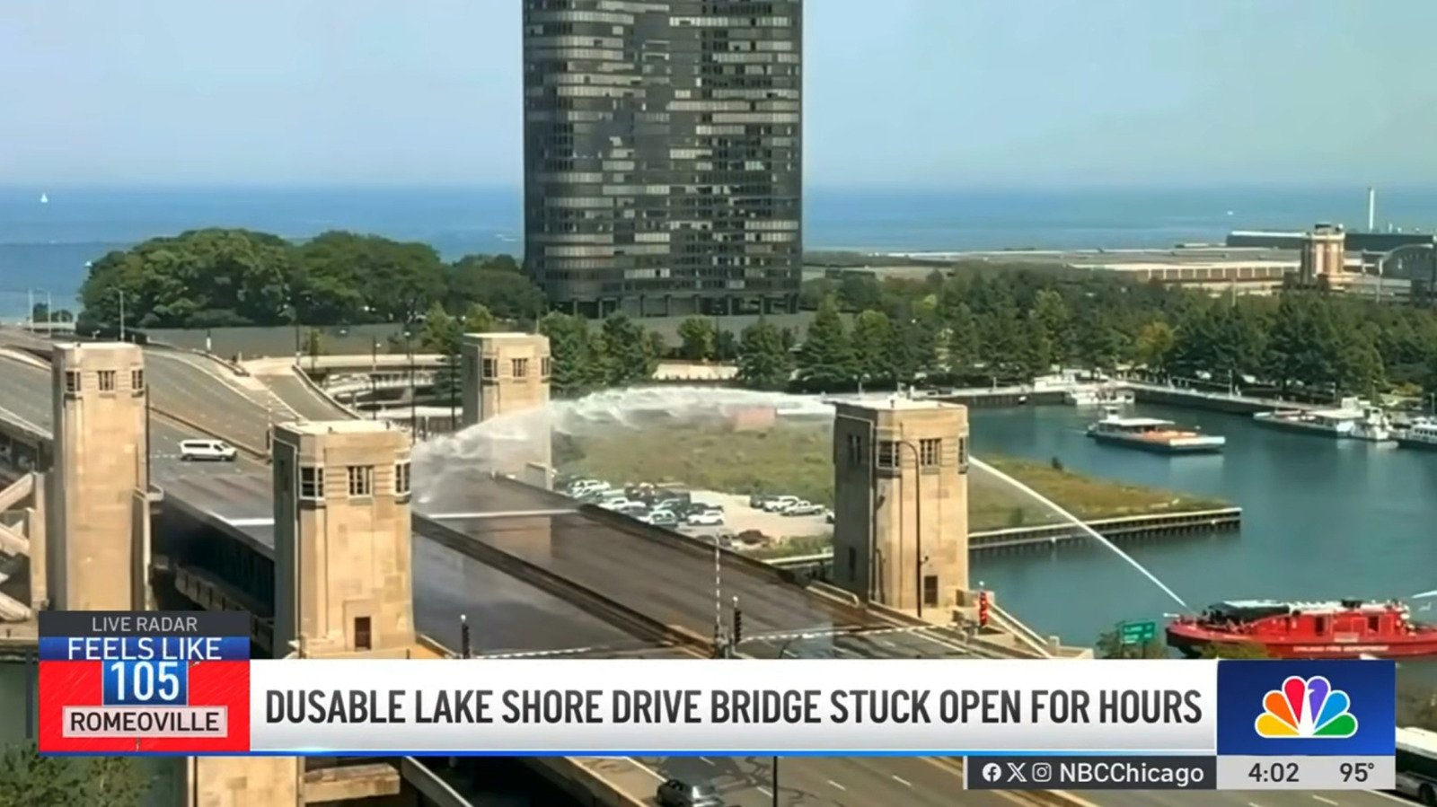 Due ponti di Chicago non riescono a chiudersi in ondata di calore per infrastruttura obsoleta