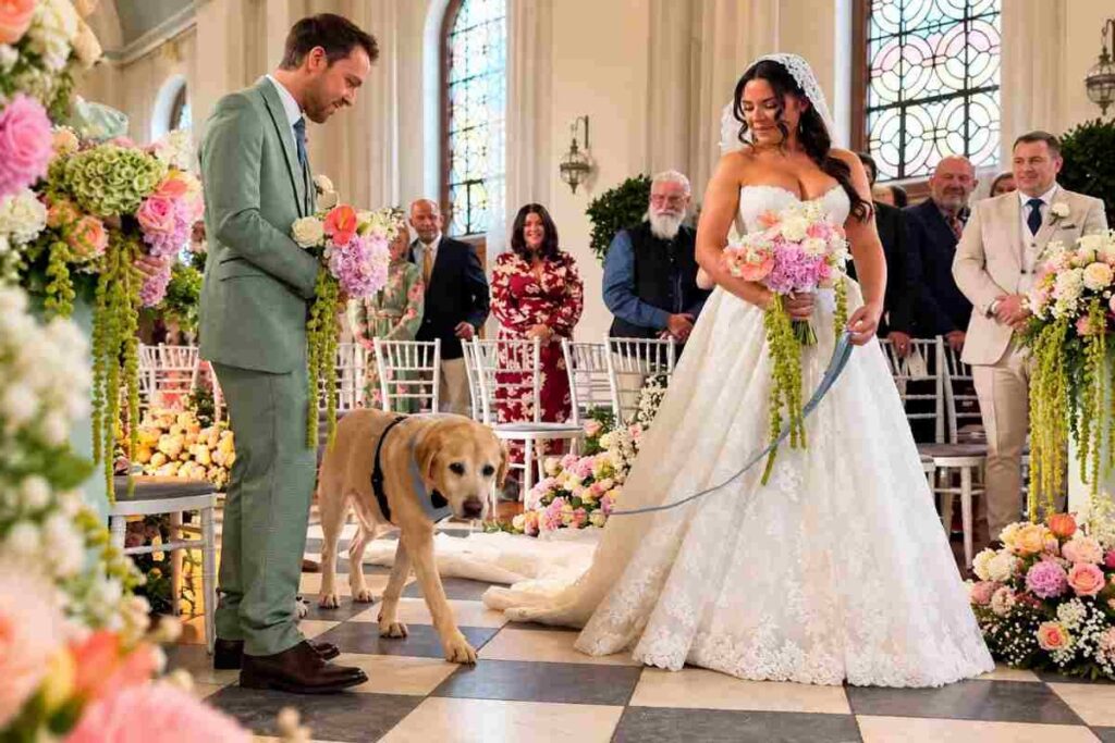 Billy, il Labrador di 16 anni, accompagna la sua umana all’altare: un gesto di fedeltà senza eguali