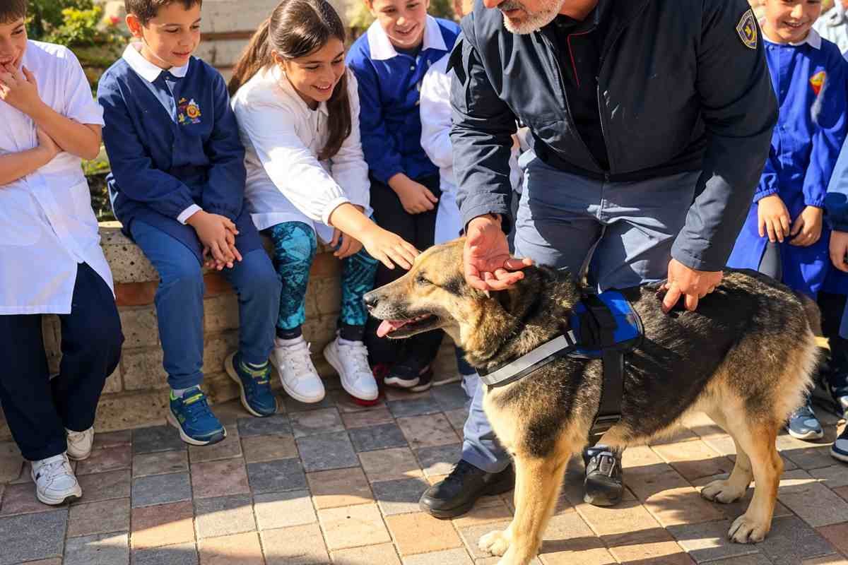 Rex, il cane disabile adottato dalla Polizia di Roma e diventato simbolo di speranza