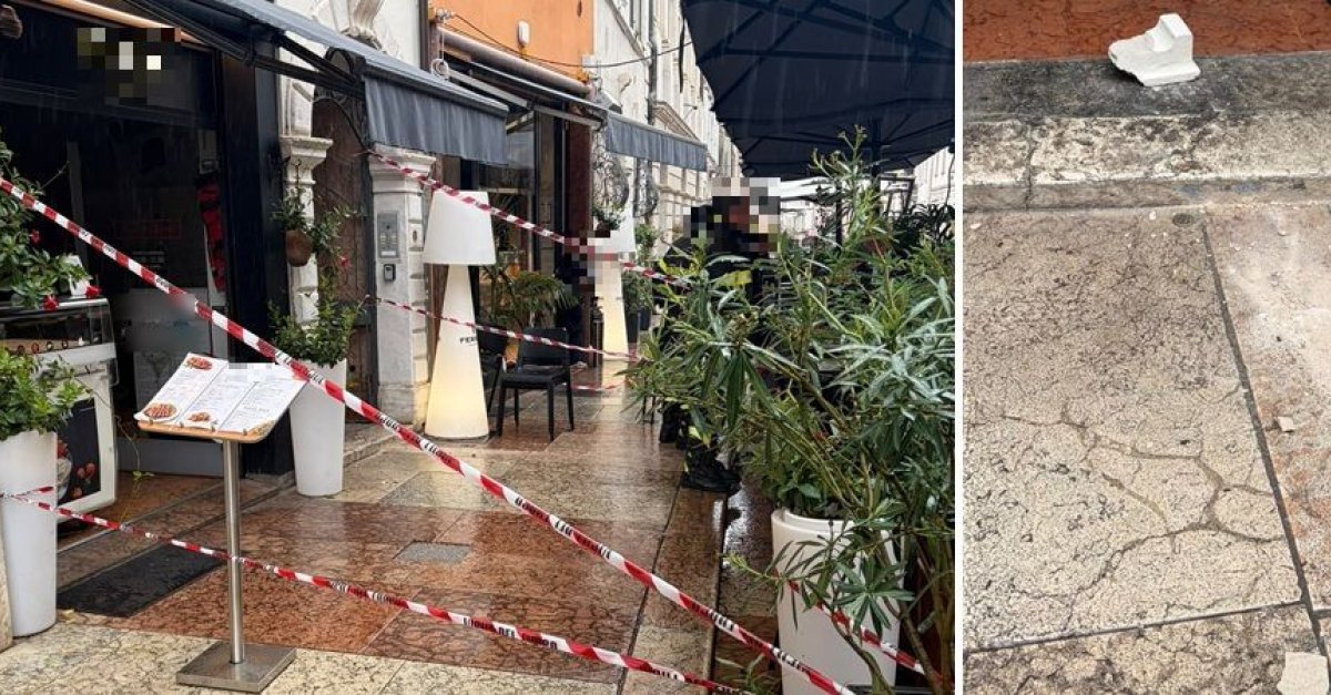 Calcinacci caduti sul marciapiede a Trento: interventi di soccorso e messa in sicurezza